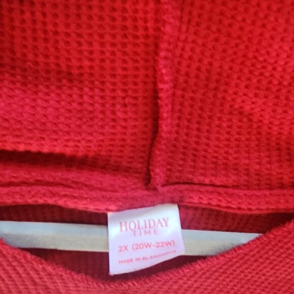 Hooded Christmas waffle knit top - Picture 5 of 5